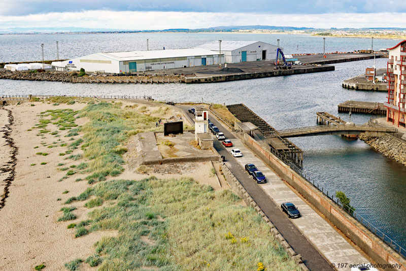 River Ayr Walk marker, Ayr harbour, South Ayrshire