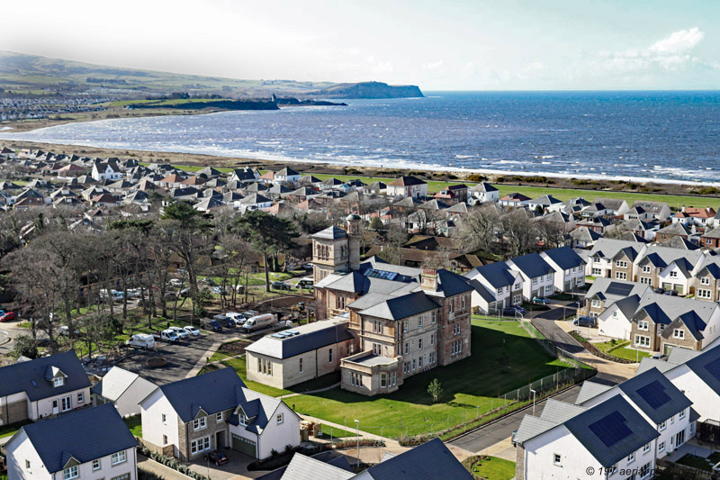 Recently restored Seafield House in Ayr, South Ayrshire