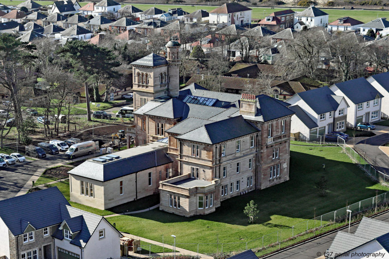 Recently restored Seafield House in Ayr, South Ayrshire