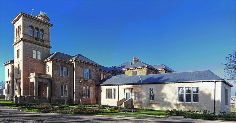 Recently restored Seafield House in Ayr, South Ayrshire