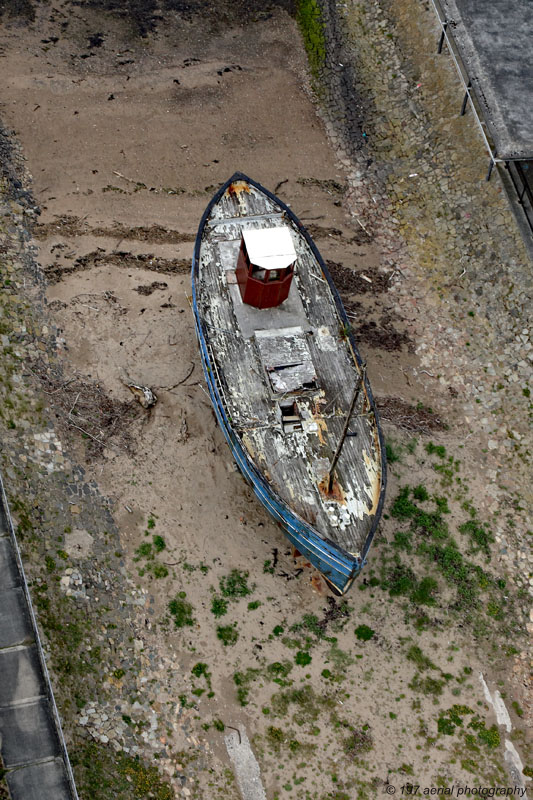 Ayr seafront boat, dry dock, South Ayrshire