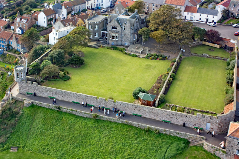 An aerial view of Crail in the East Neuk of Fife