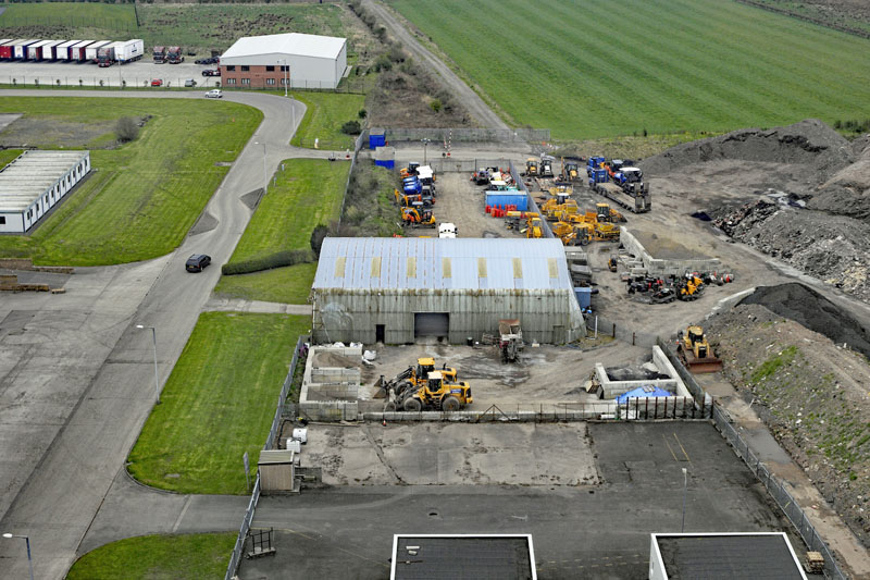 An aerial view of Dundonald Airfield, Dundonald, South Ayrshire