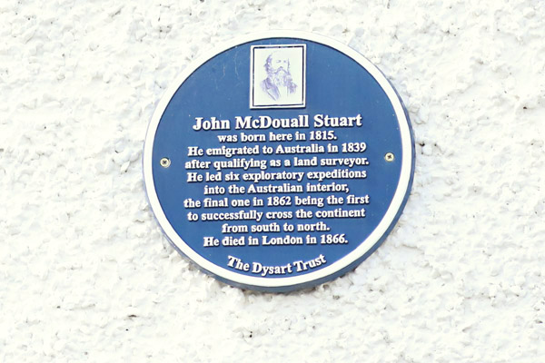Birthplace of John McDouall Stuart, Dysart, Fife