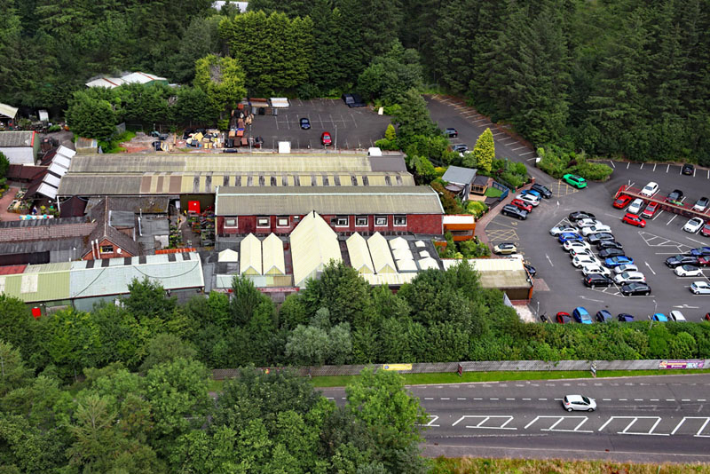 Aerial photo of Cardwell Garden Centre, south of Gourock, Inverclyde