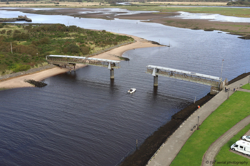 The bridge to the Irvine Big Idea site, North Ayrshire