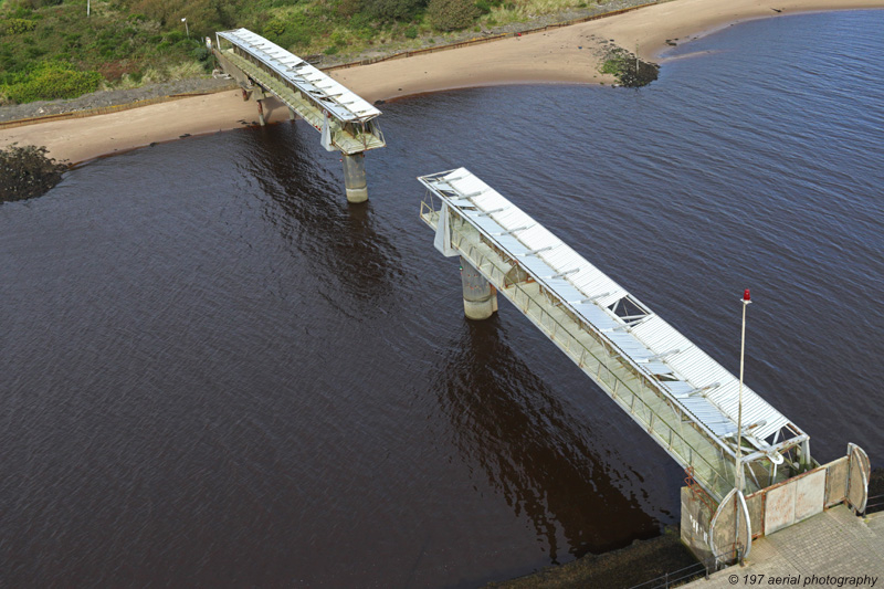 The bridge to the Irvine Big Idea site, North Ayrshire