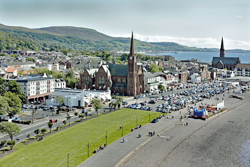 An aerial view of Nardini's, Largs, North Ayrshire