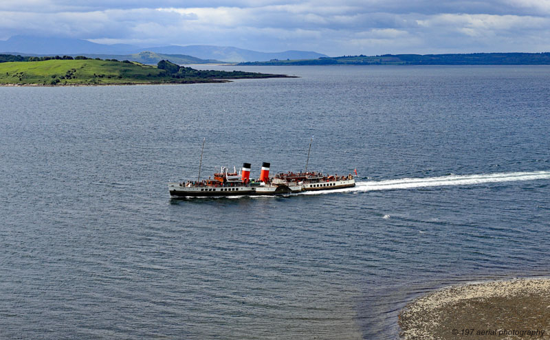 Paddle Steamer Waverley Arriving at Largs, North Ayrshire
