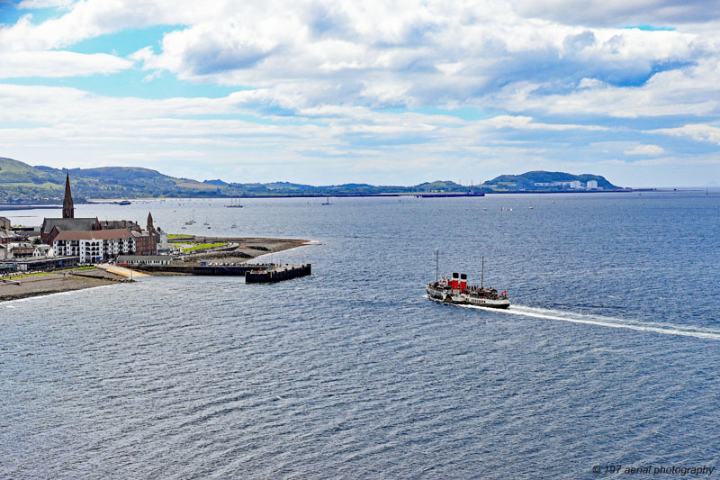 Paddle Steamer Waverley Arriving at Largs, North Ayrshire