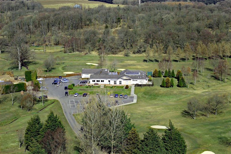 An aerial view of Loudoun Gowf Club, by Galston, East Ayrshire