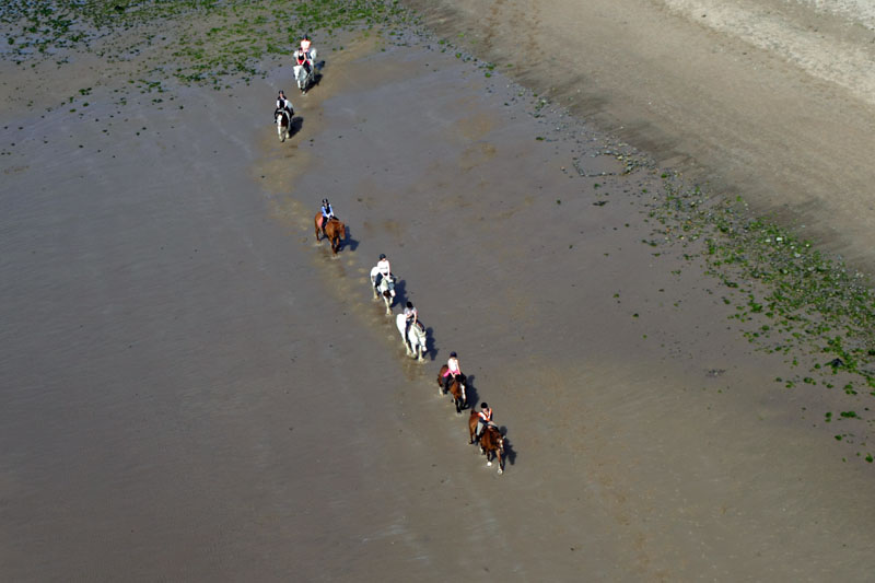An aerial view of Horses, Maidens, South Ayrshire