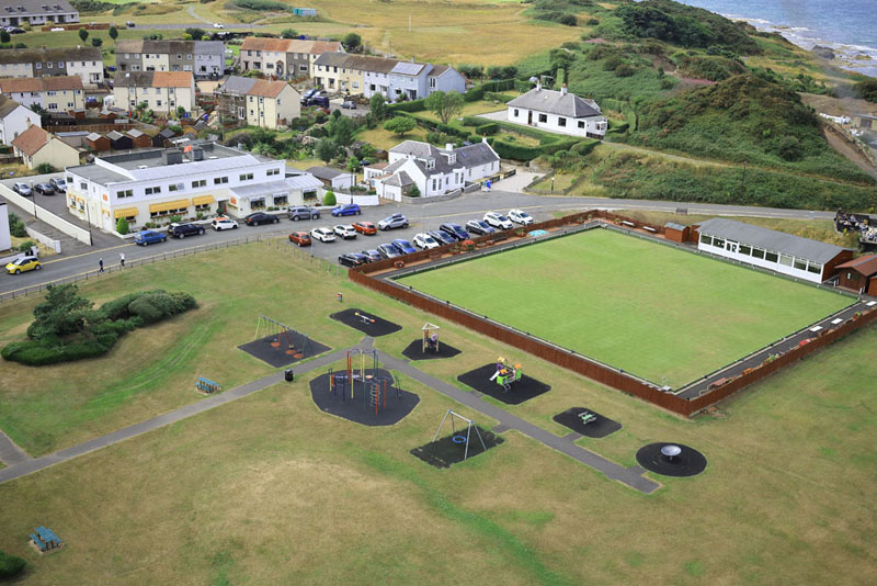 An aerial view of Wildings Hotel, Maidens, South Ayrshire