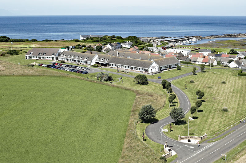 An aerial view of Malin Court Hotel, Maidens, South Ayrshire