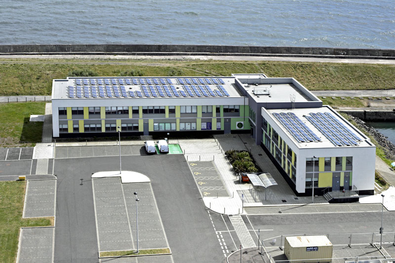An aerial view of Fife Renewables Innovation Centre, Methil, East Fife