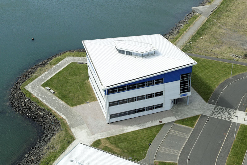 An aerial view of Hydrogen House, Methil, East Fife