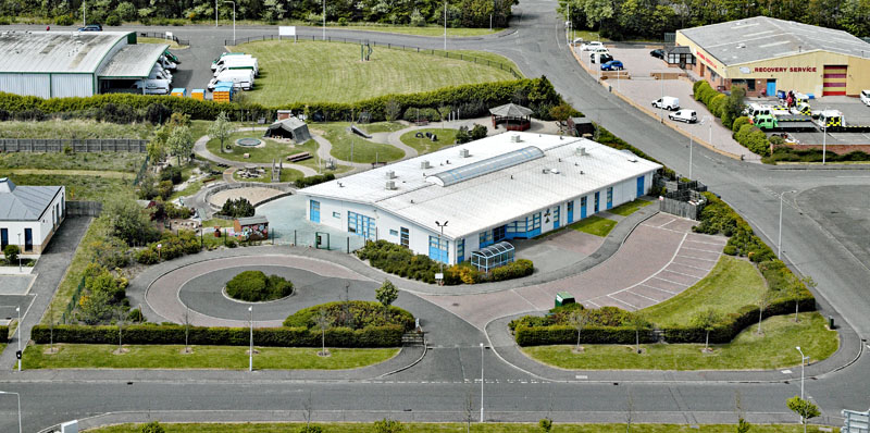 An aerial view of Poppyview Family Centre, Methil, East Fife