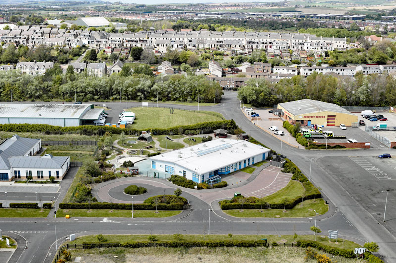 An aerial view of Poppyview Family Centre, Methil, East Fife