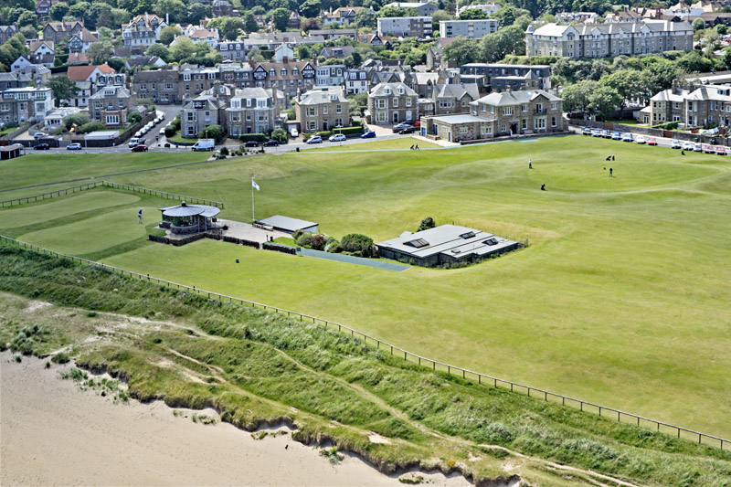 An aerial view of North Berwick Golf Club, East Lothian