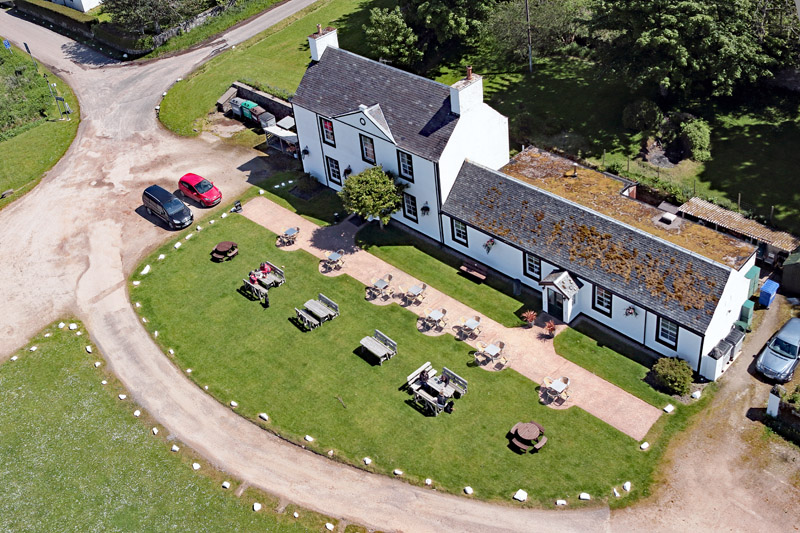 An aerial view of The Oystercatcher, Otter Ferry, Loch Fyne, Argyll & Bute