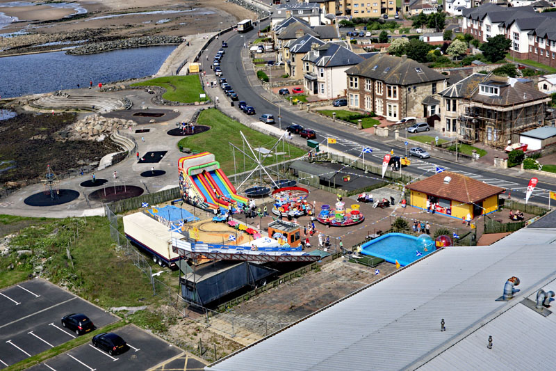 An aerial view of Saltcoats, North Ayrshire