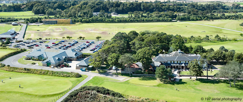 Eden clubhouse and Pilmour House, St Andrews, Fife