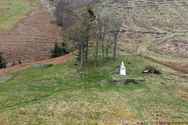 Monument to James Hogg and Tibbie Shiels Inn, St Mary's Loch