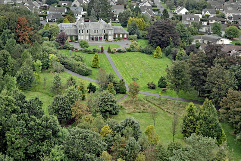 An aerial view of Lauder Ha', Strathaven, South Lanarkshire
