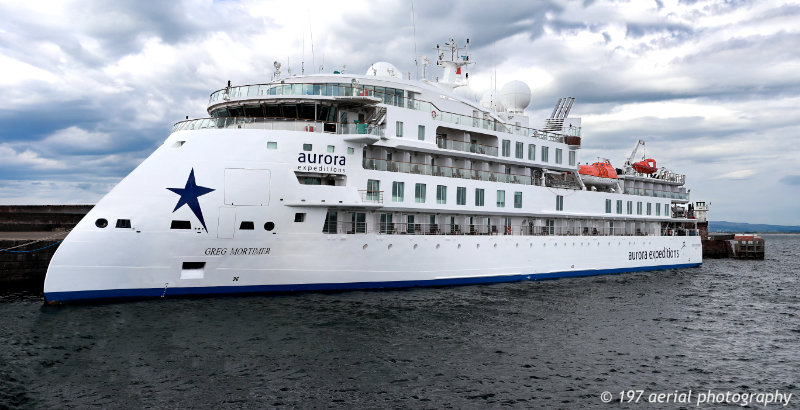 Cruise ship 'Greg Mortimer' at Troon, South Ayrshire