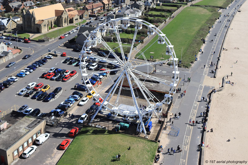 a ferris wheel at the south beach, Troon, South Ayrshire