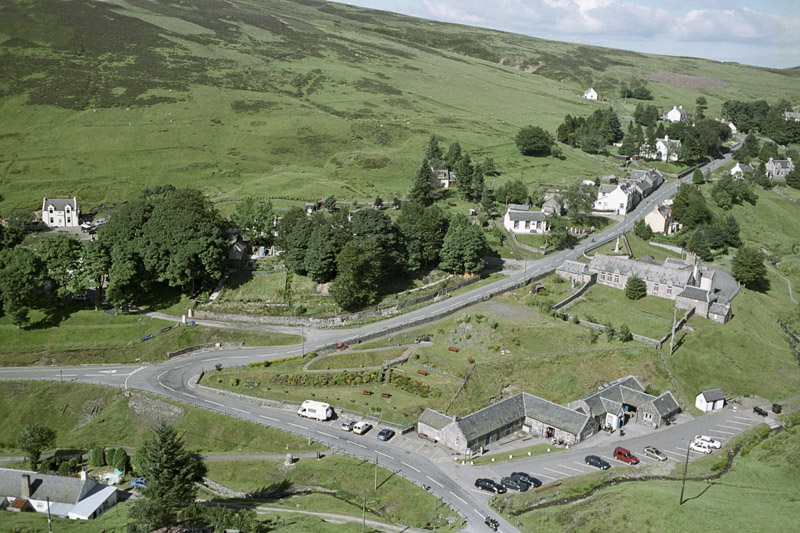 An aerial view of Wanlockhead, Dumfries & Galloway